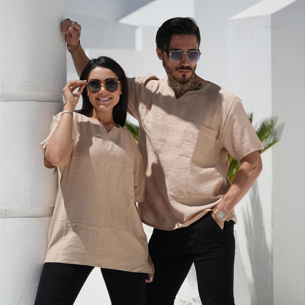 ست تیشرت دونفره آلفا کرم